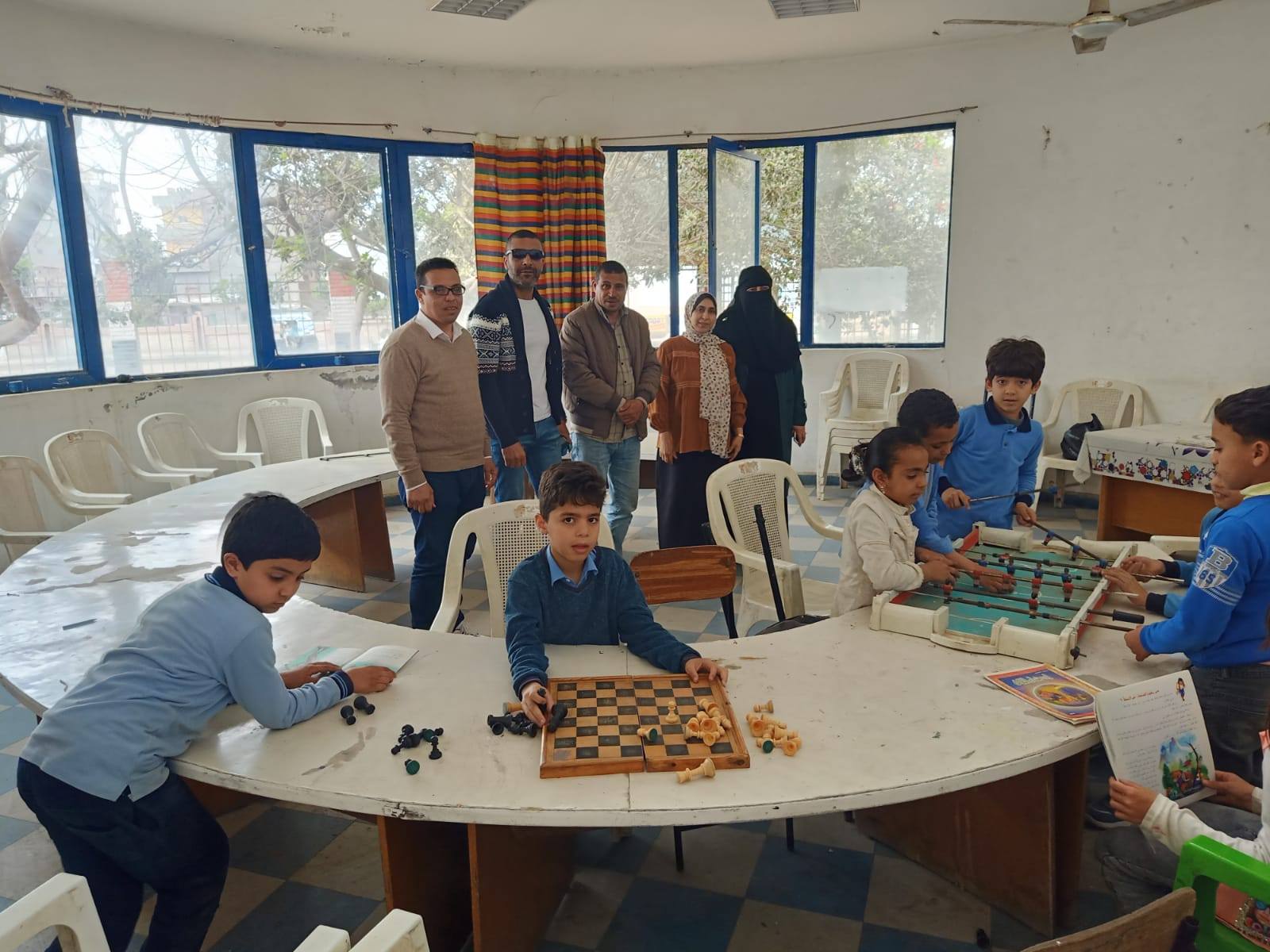 ممارسة الاطفال للألعاب بقصر ثقافة الحامول