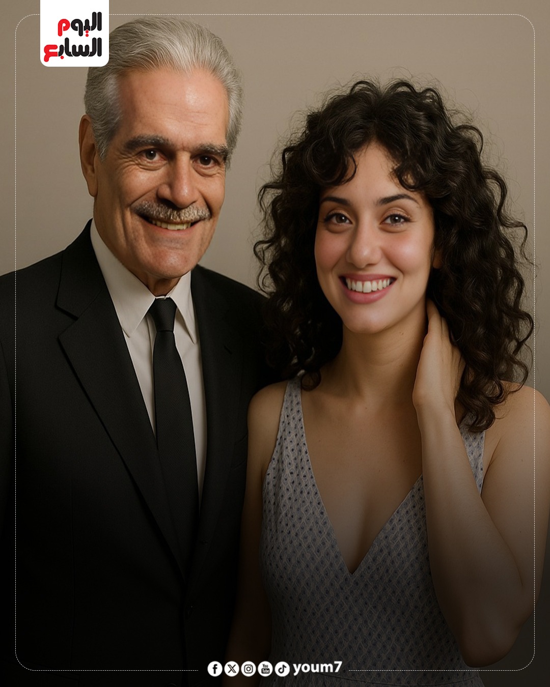 عمر الشريف وجيهان الشماشرجي