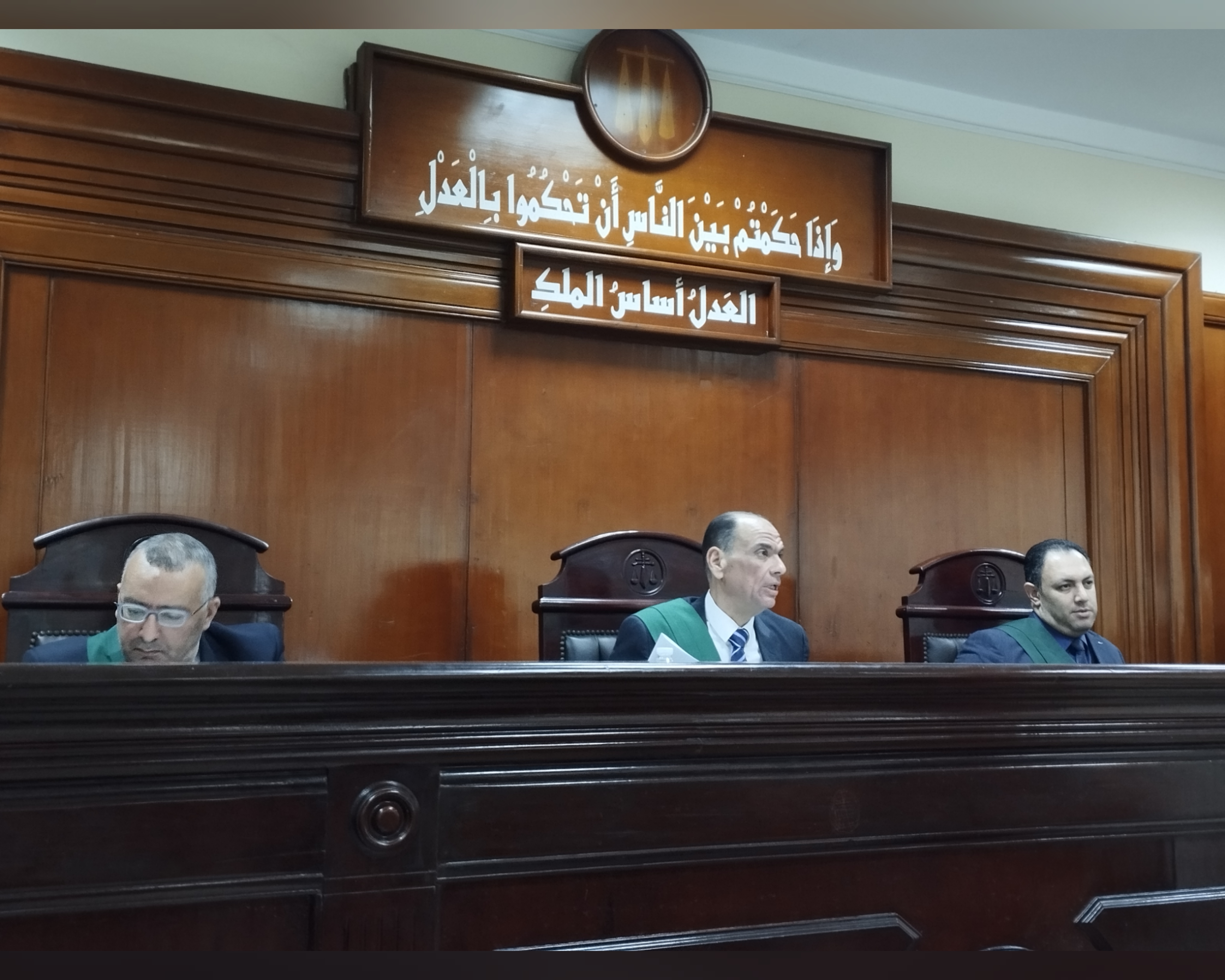 هيئة المحكمة برئاسة المستشار أحمد محمود