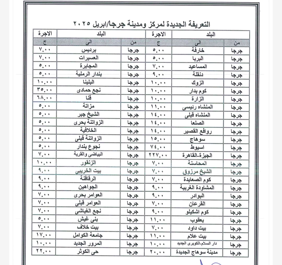  التعريفة الجديدة لنقل الركاب (8)