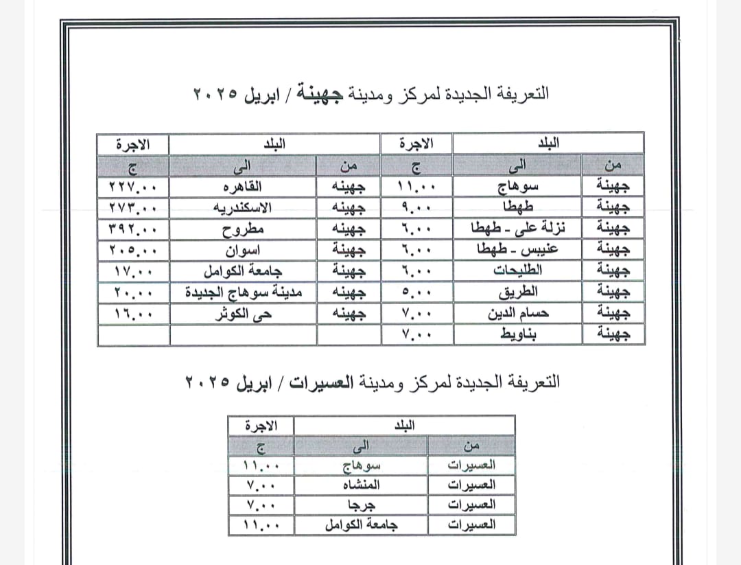  التعريفة الجديدة لنقل الركاب (11)