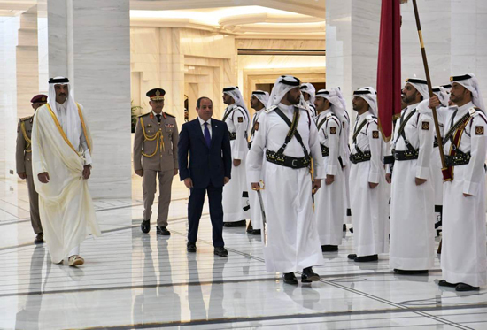 الرئيس عبد الفتاح السيسي والأمير تميم (1)
