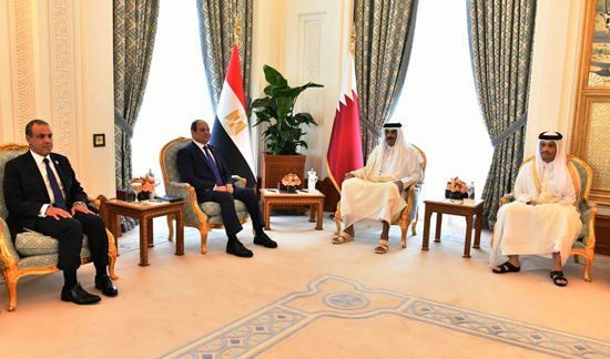الرئيس عبد الفتاح السيسي والأمير تميم (4)