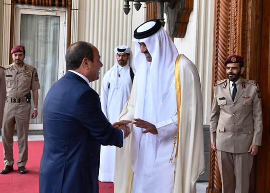 الرئيس عبد الفتاح السيسي والأمير تميم (3)