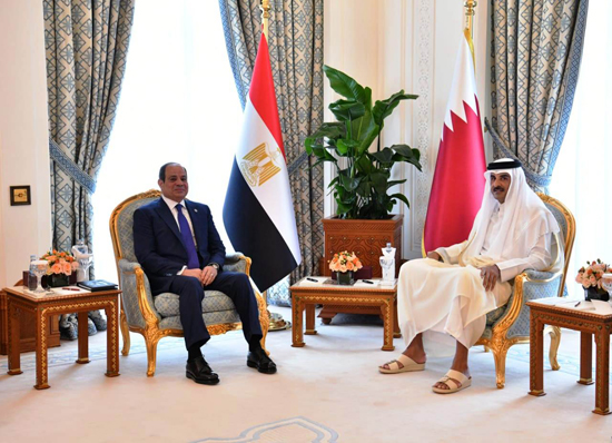 الرئيس عبد الفتاح السيسي والأمير تميم (5)