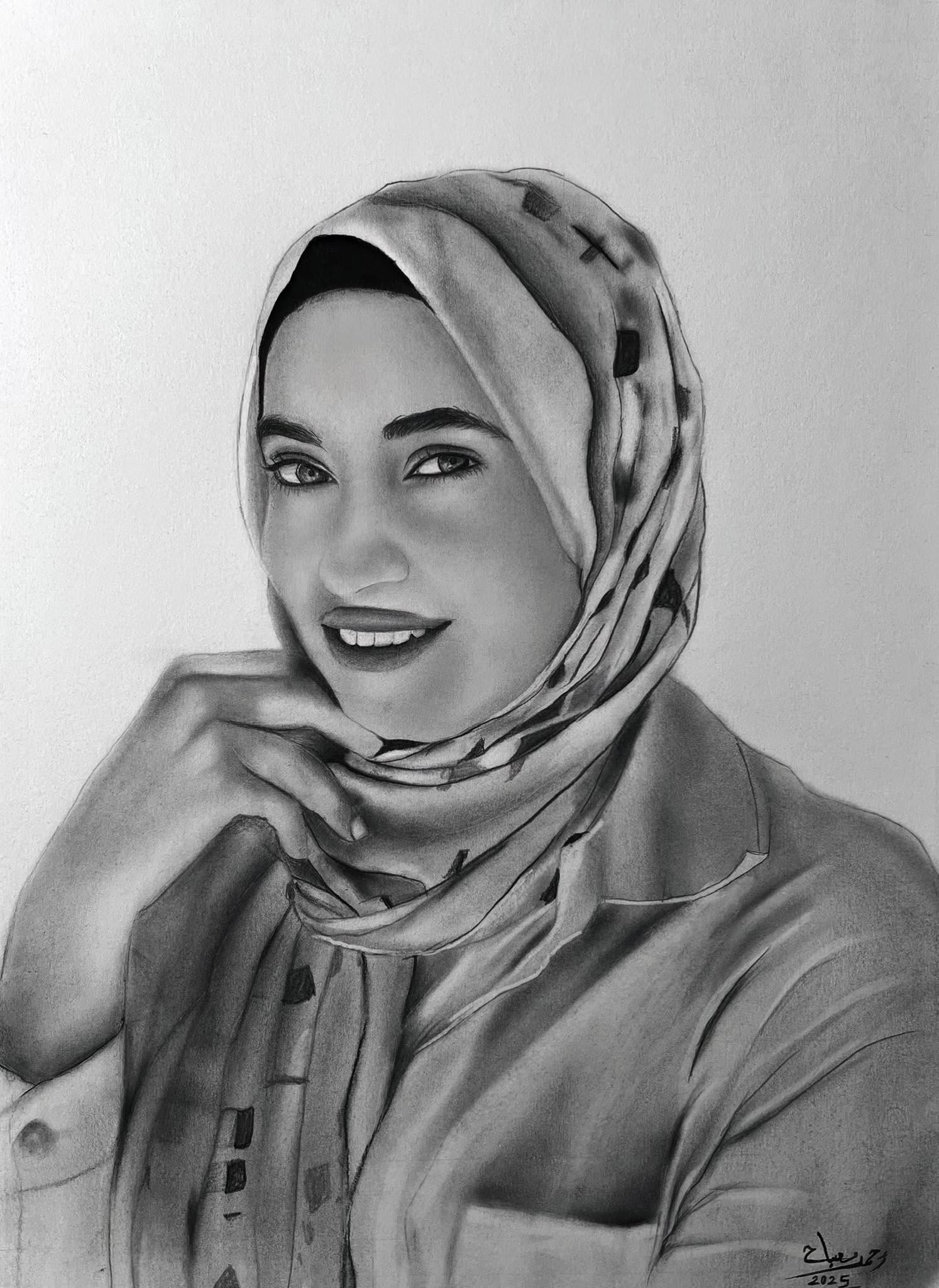 رسمه لفتاة بريشة أحمد ندا رسمه لفتاة بريشة أحمد ندا