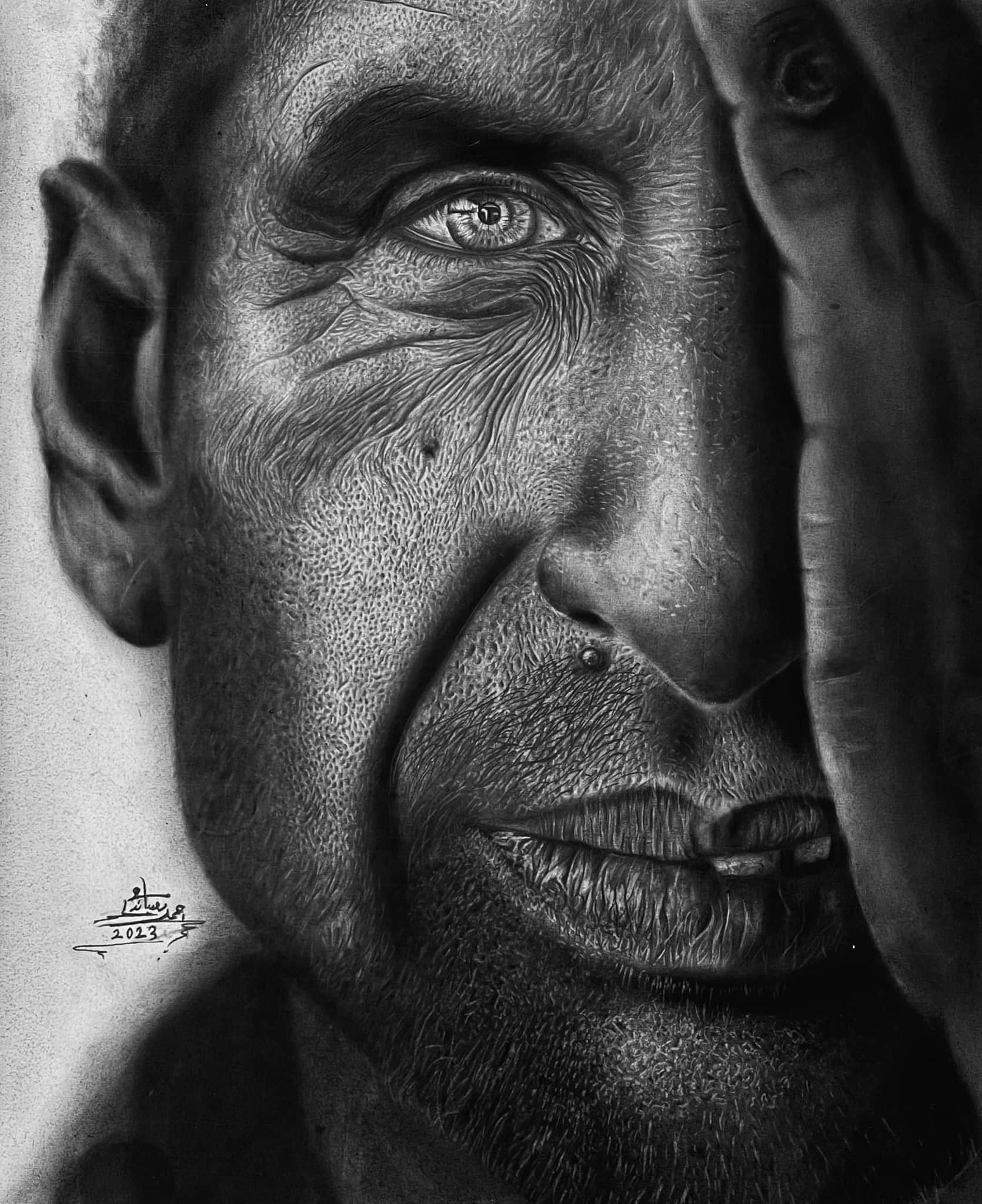 رسمه متميزة لرجل يرى الدنيا بعين رسمه متميزة لرجل يرى الدنيا بعين