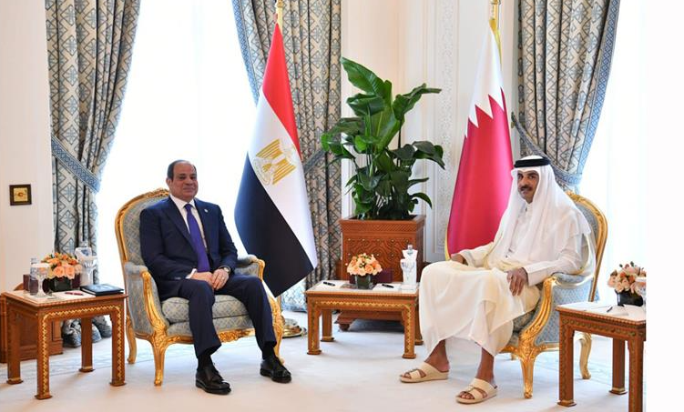 السيد الرئيس السيسي وأمير قطر