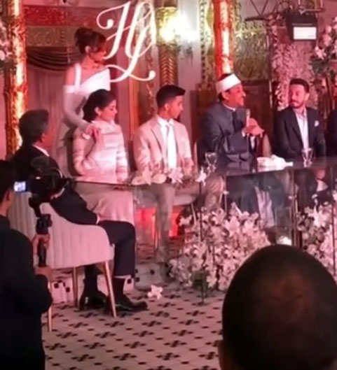 عقد قران هشام جمال وليلي زاهر