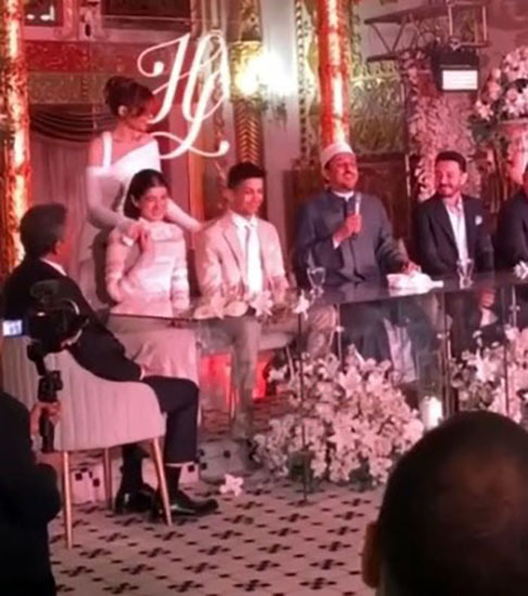 عقد قران ليلي زاهر وهشام جمال