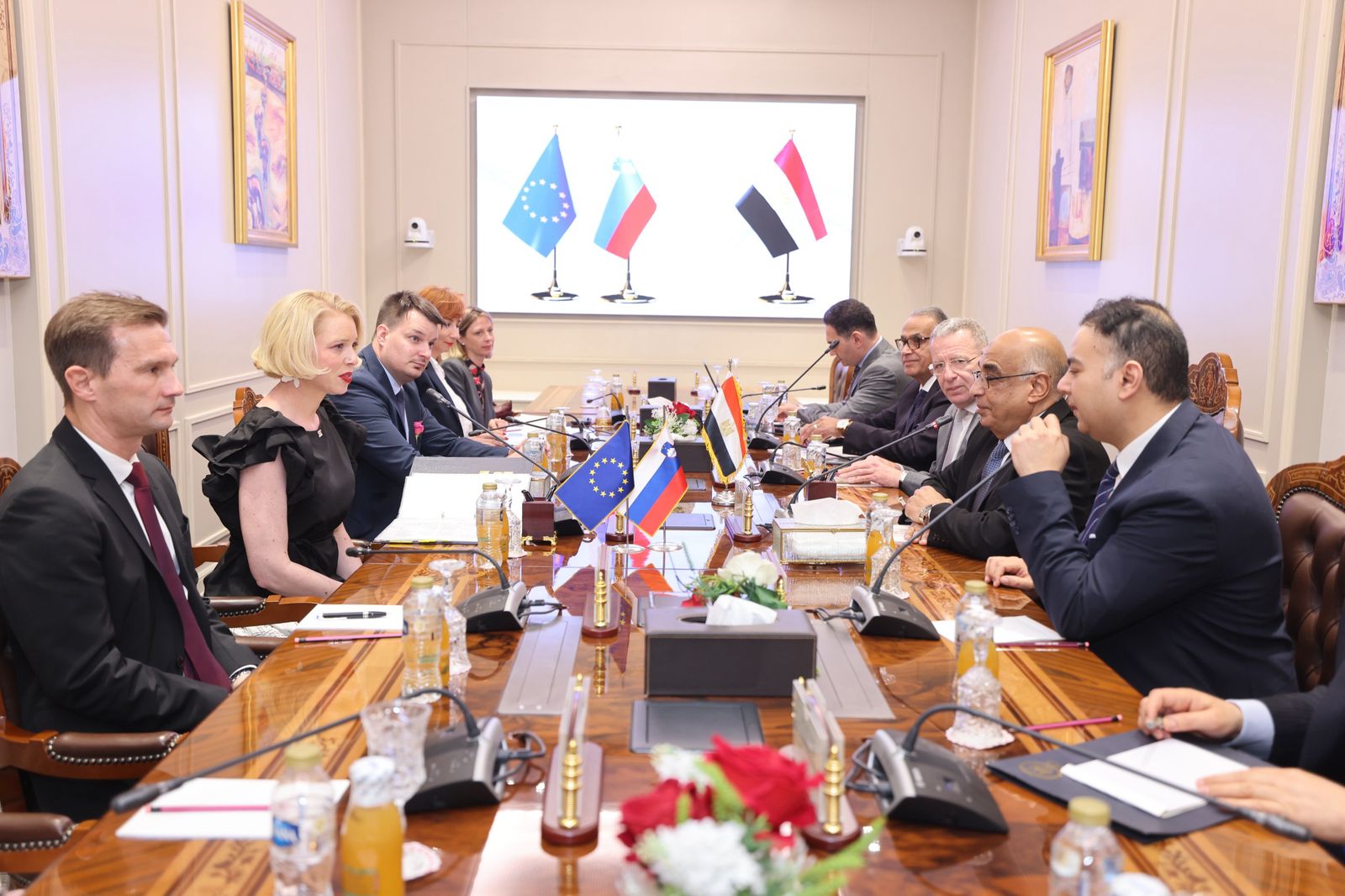 وزير العدل مع وفد البرلمان السلوفيني