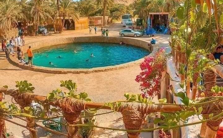 السباحة في عيون المياه بواحة سيوة السباحة في عيون المياه بواحة سيوة