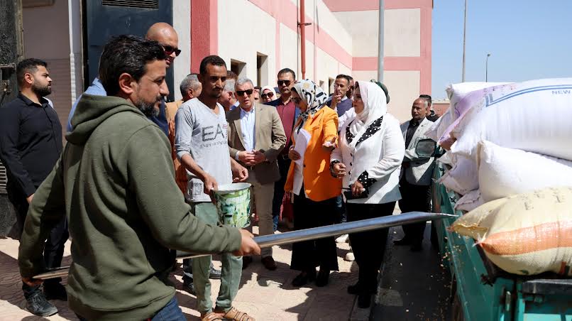محافظ الإسماعيلية يتفقد صوامع القمح ويتابع عملية التوريد
