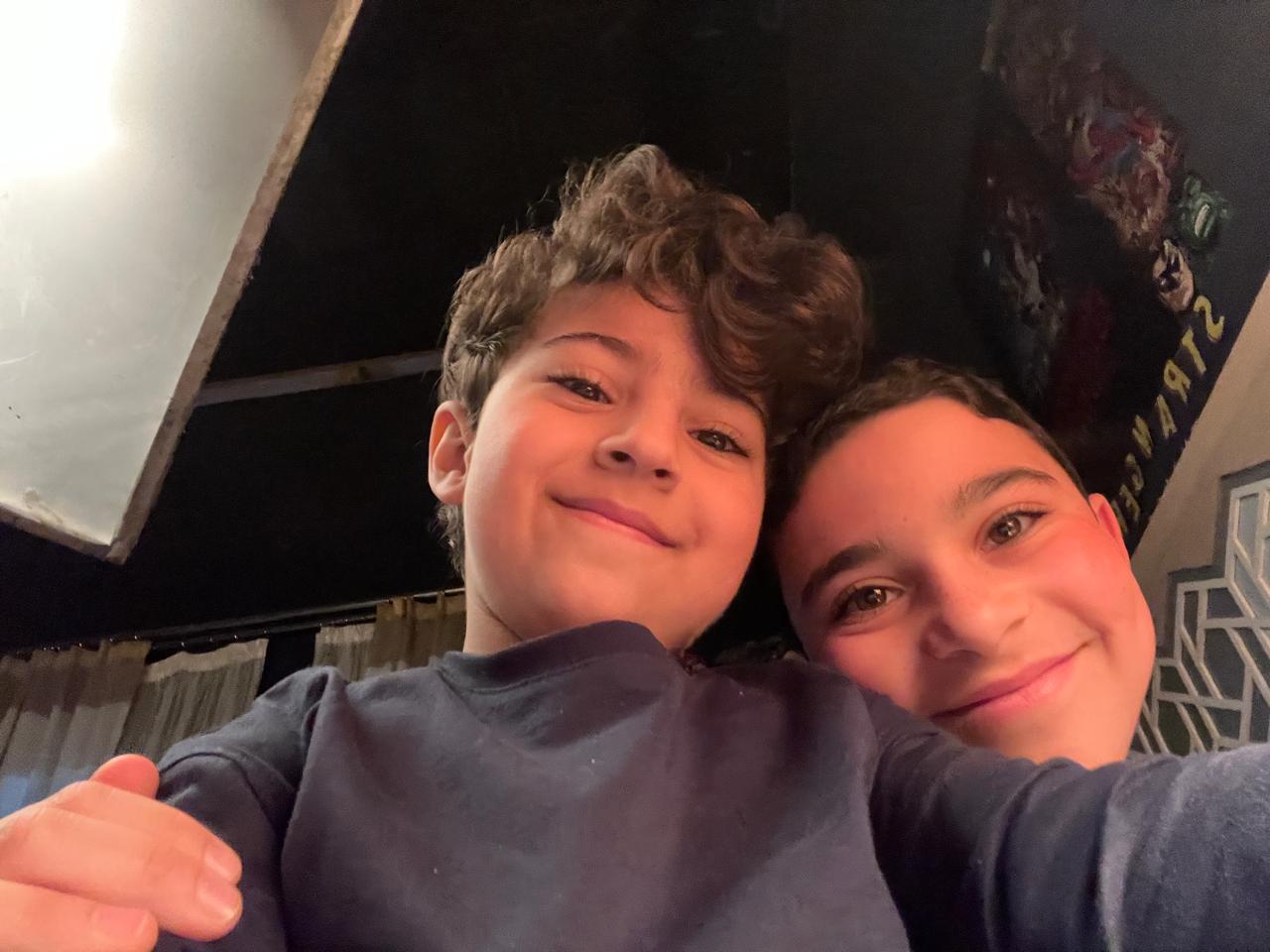 الطفل أحمد فاضل وعلى البيلى