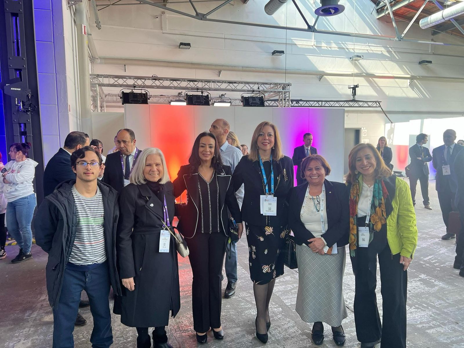 الدكتورة مايا مرسى مع وفد مصر بالقمة الدكتورة مايا مرسى مع وفد مصر بالقمة