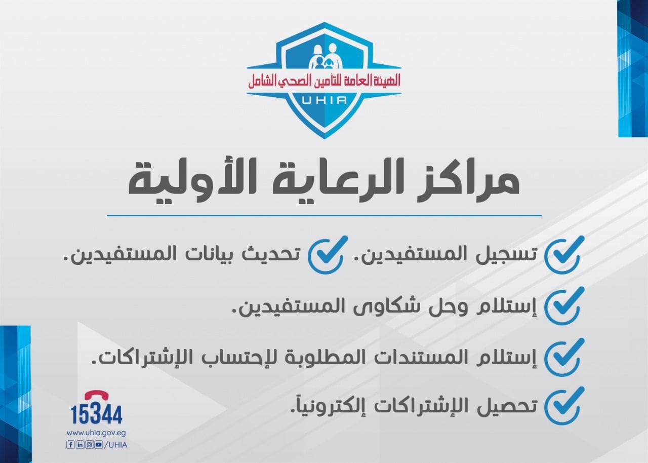 خدمات مراكز الرعاية الأولية بالأقصر خدمات مراكز الرعاية الأولية بالأقصر