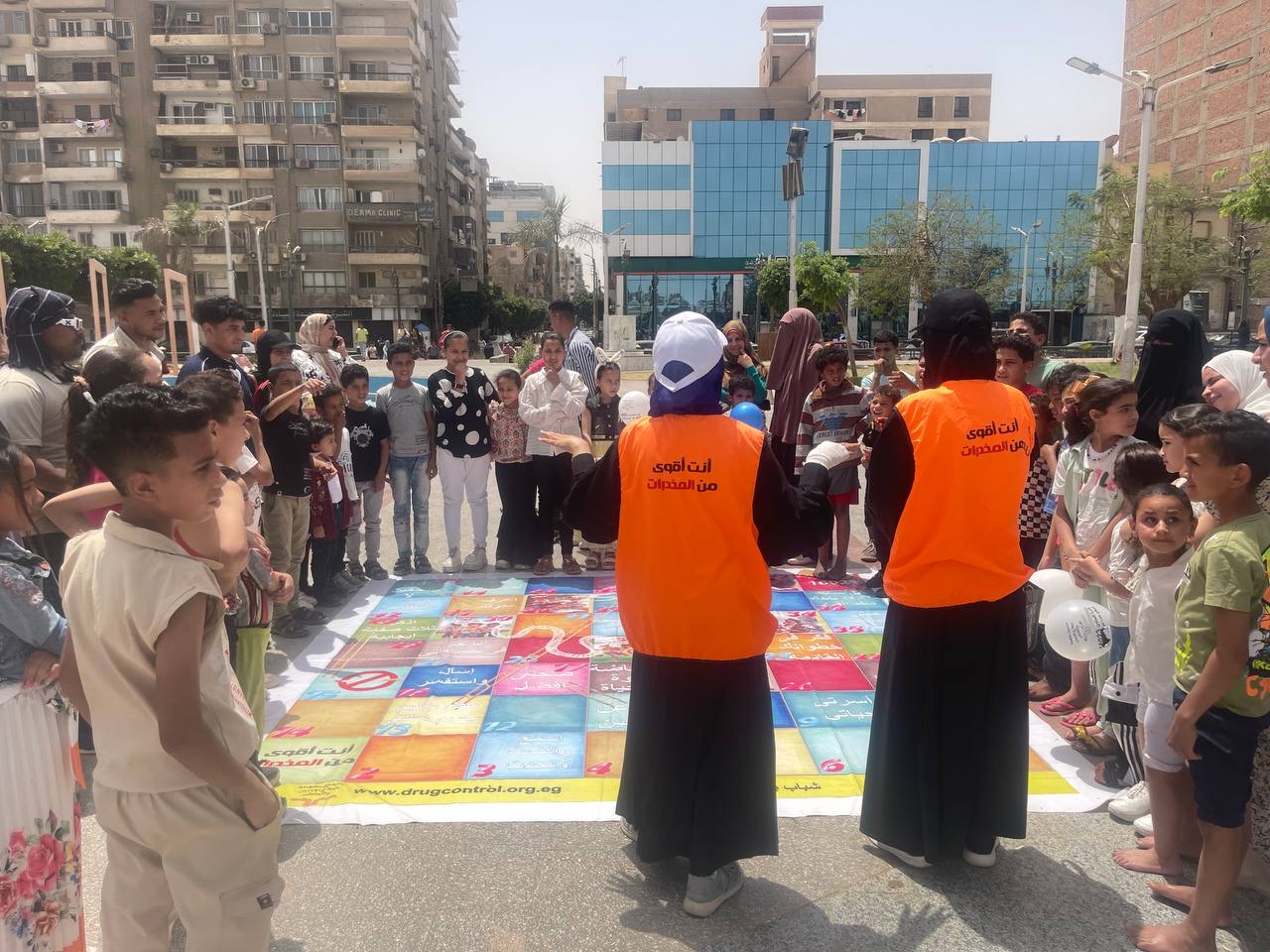 نشطة صندوق مكافحة الإدمان بالحدائق العامة للتوعية بأضرار التدخين والمخدرات