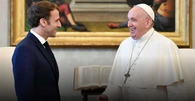 ماكرون وبابا الفاتيكان