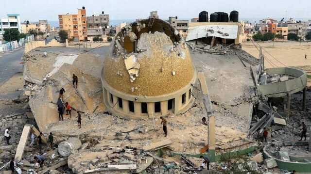 استهداف مسجد في غزة استهداف مسجد في غزة