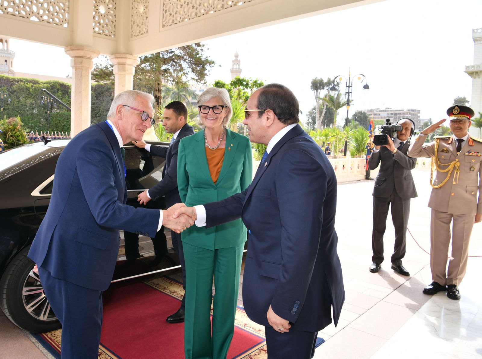 الرئيس السيسى والسيدة سام موستين الحاكم العام لكومنولث أستراليا (3)