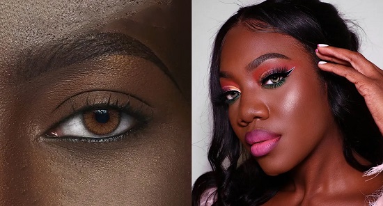 الألوان الداكنة في المكياج الدخاني