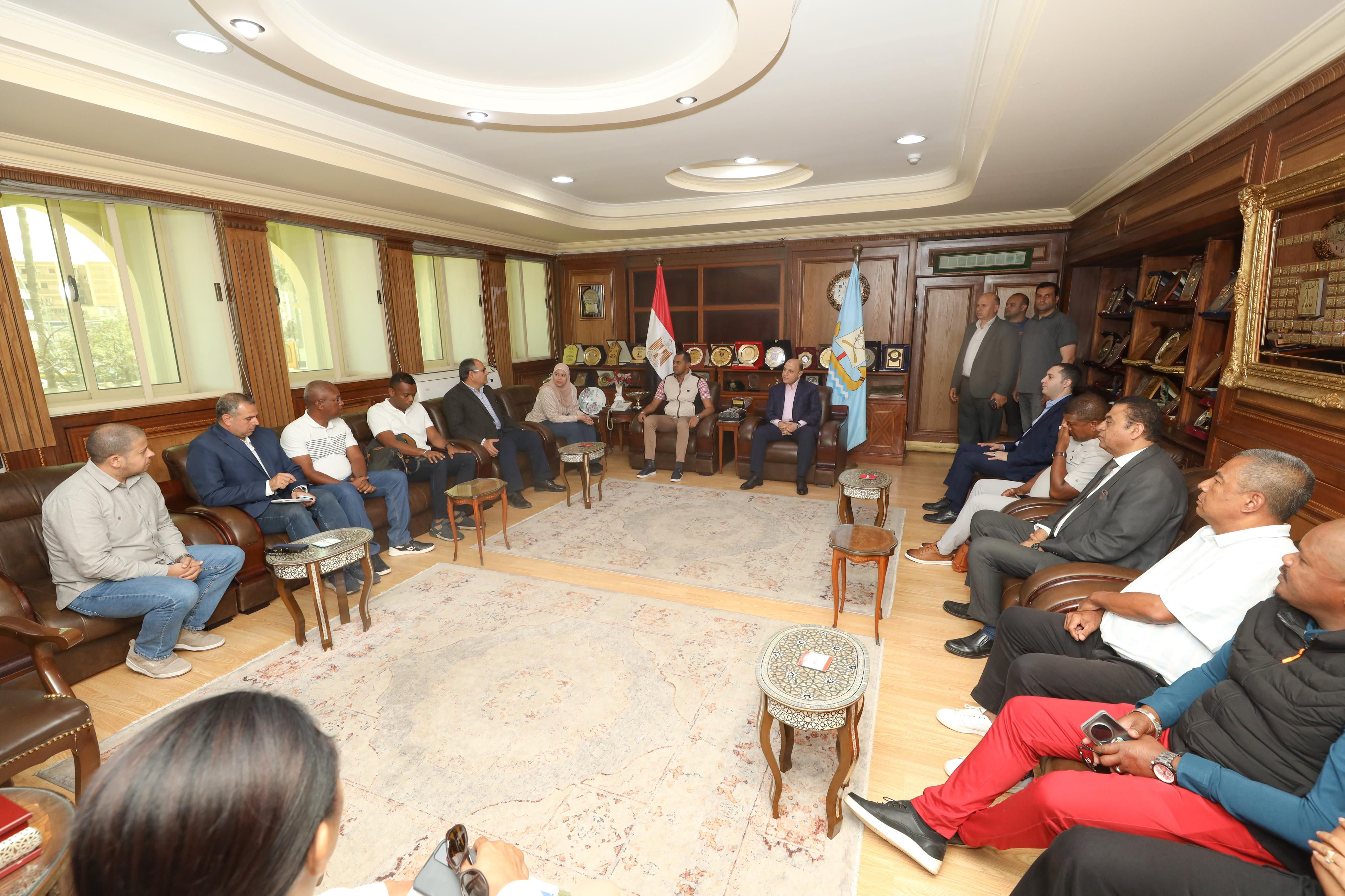 محافظ كفرالشيخ يستقبل وزير الزراعة والثروة الحيوانية بجمهورية مدغشقر