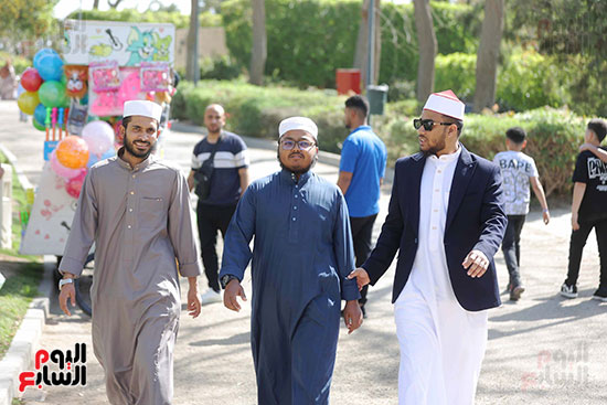 أماكن ترفيه ومظاهر خلابة.. حديقة الأزهر تستقبل زوارها (1)
