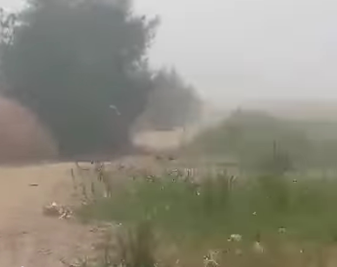 عاصفة ترابية تضرب واحة سيوة عاصفة ترابية تضرب واحة سيوة