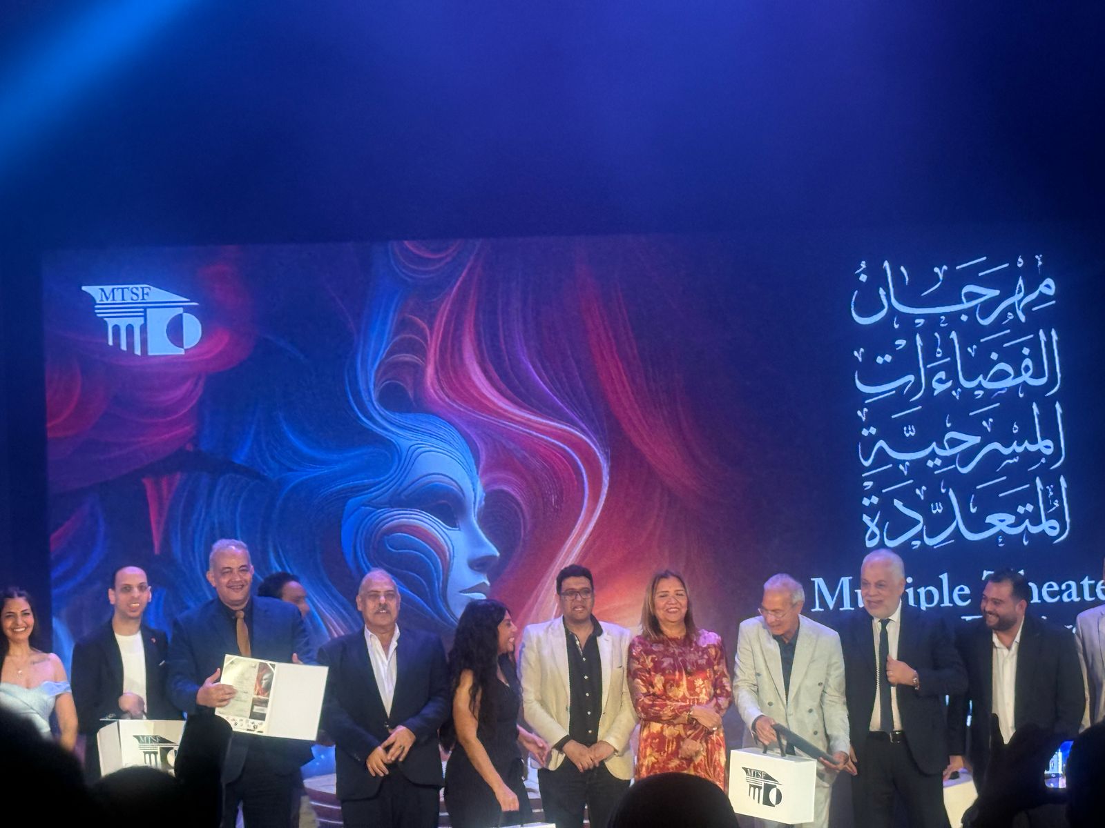 الفضاءات المسرحية يكرم دنيا سامي ومصطفى غريب ومحمد رضوان (3)