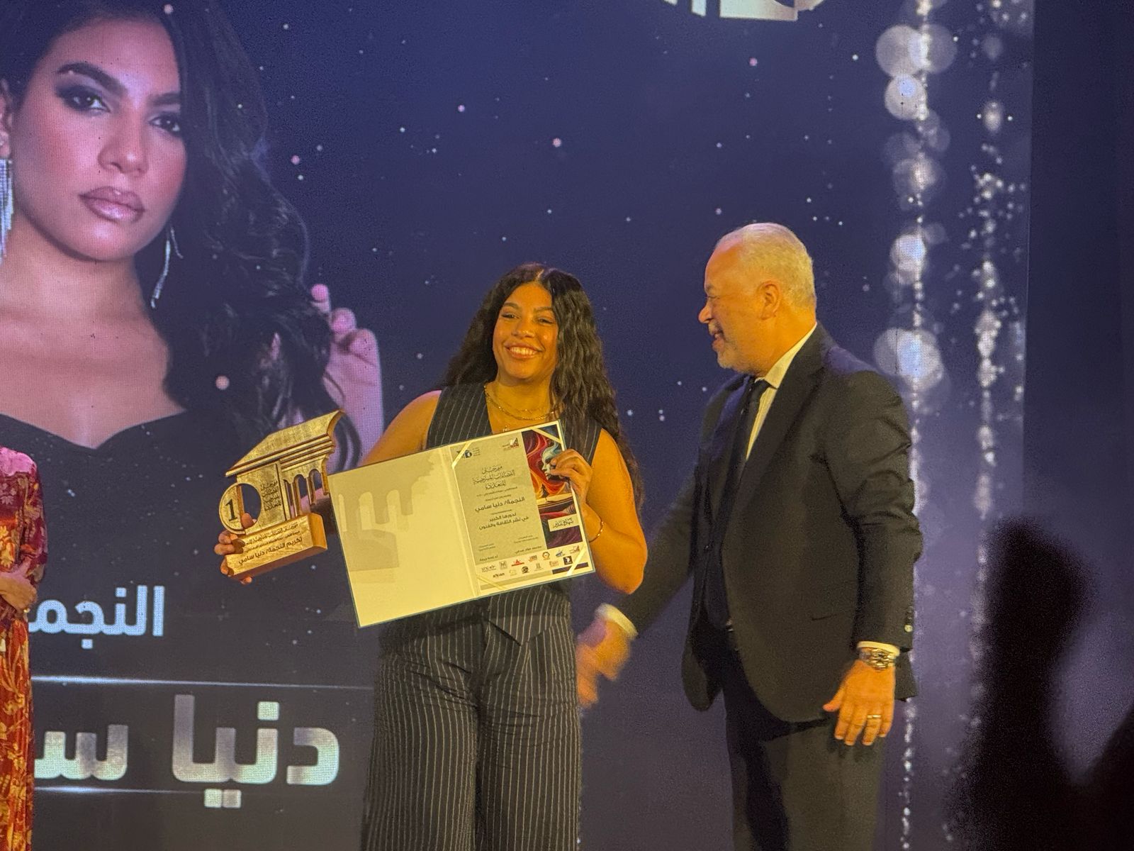 الفضاءات المسرحية يكرم دنيا سامي ومصطفى غريب ومحمد رضوان (1)