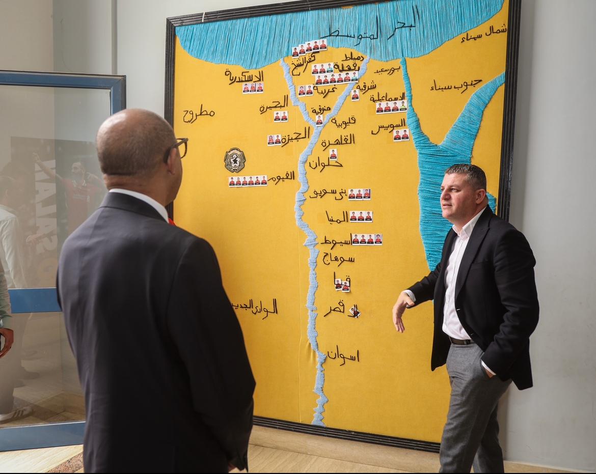 زيارة فيليب ديالو رئيس الاتحاد الفرنسي لكرة القدم إلى مصر