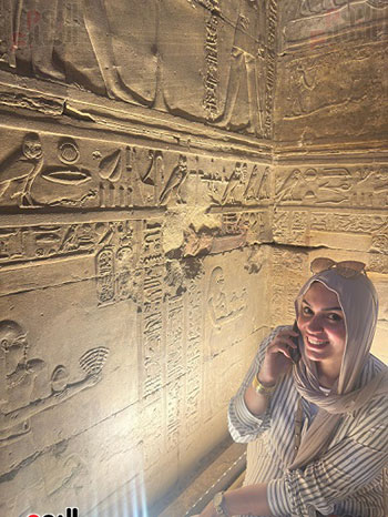 محررة اليوم السابع في معبد إدفو محررة اليوم السابع في معبد إدفو