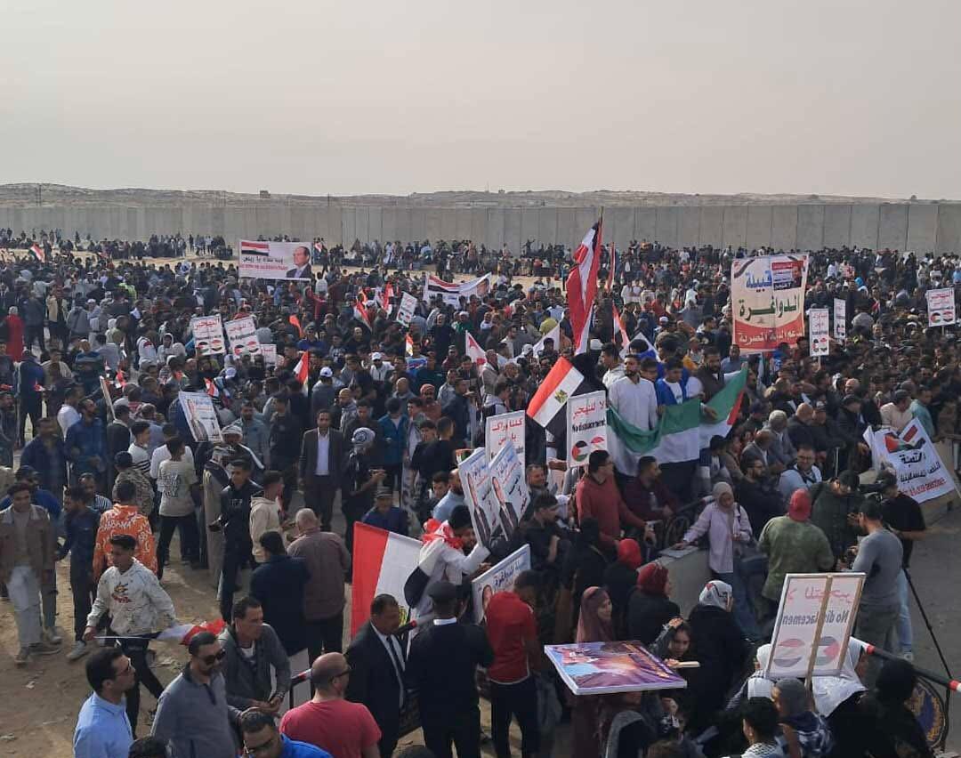 احتشاد شعبي ضخم في العريش لدعم الحقوق الفلسطينية (1)