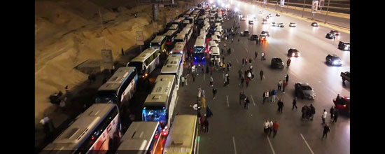 آلاف المواطنين بمحافظة القاهرة يحتشدون بطريق السويس رفضًا لتهجير الفلسطينيين (11)