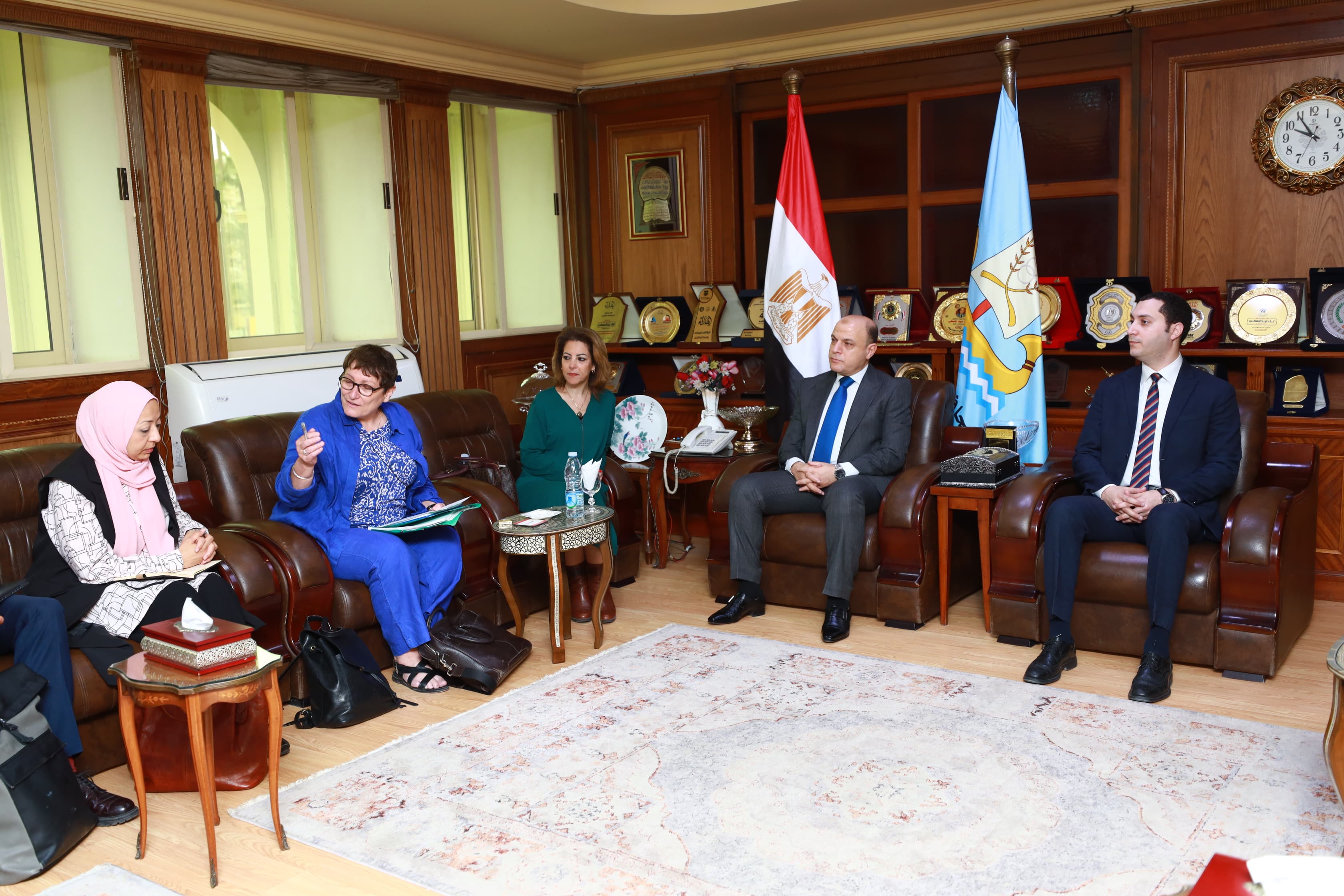 محافظ كفر الشيخ ونائبه يستقبلان وفد وزارة التخطيط
