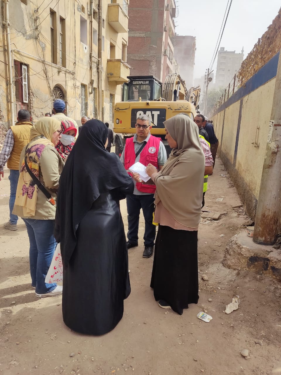 استجابة فورية للهلال الأحمر المصري لحادث عقار أسيوط