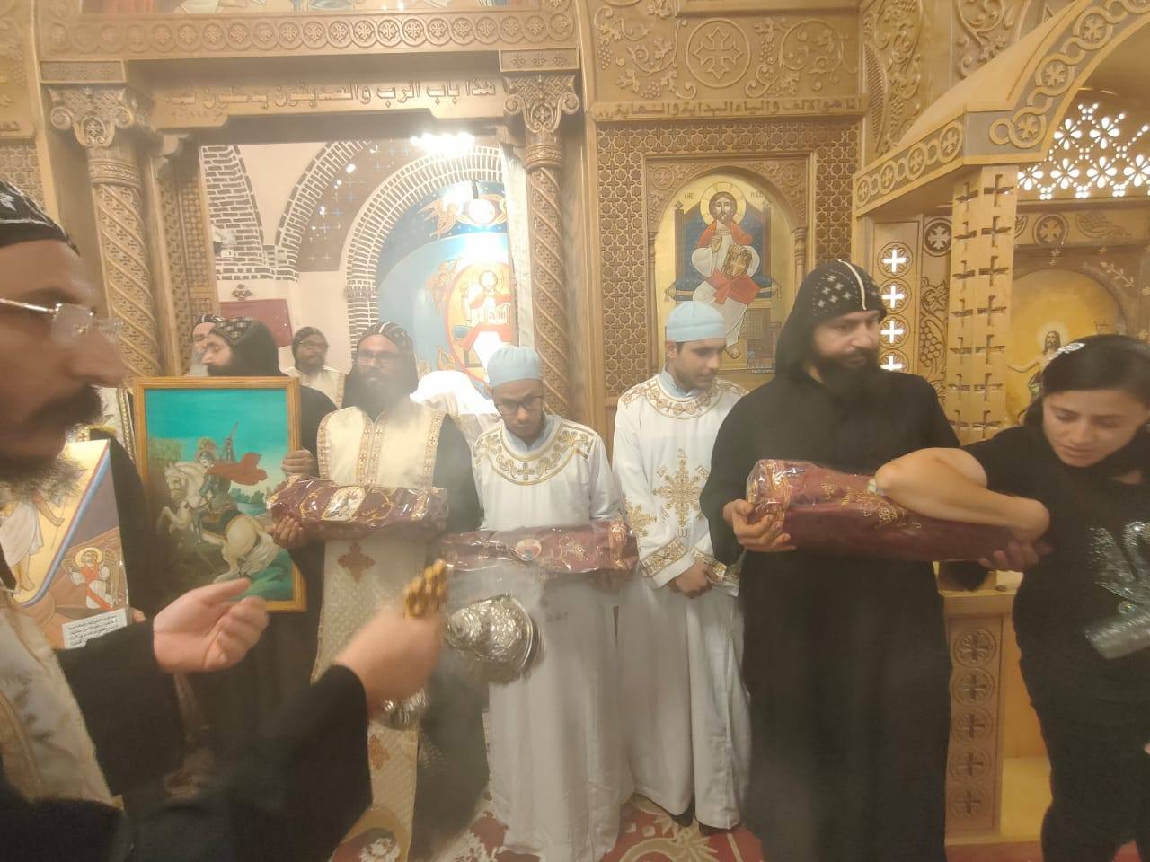 فعاليات قداس وعشية عيد استشهاد مارجرجس الرومانى بالأقصر