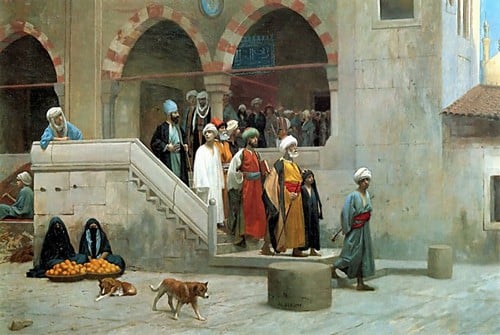 لوحة مغادرة المسجد لوحة مغادرة المسجد