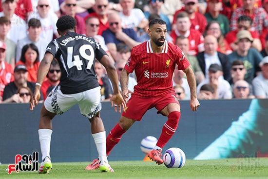 محمد صلاح خلال المباراة محمد صلاح خلال المباراة