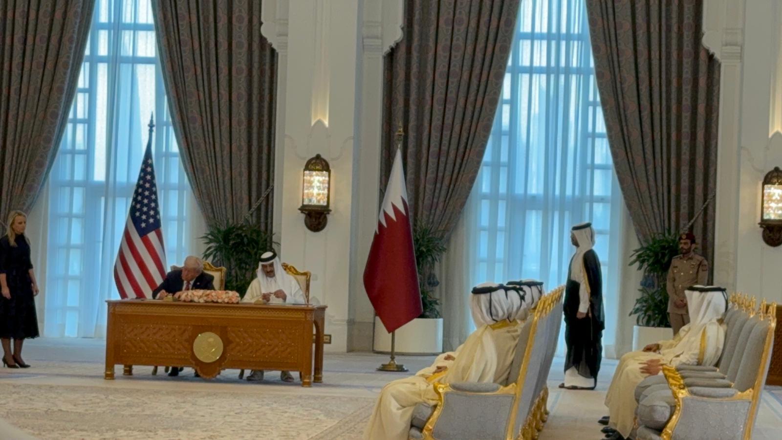توقيع الاتفاقيات فى قطر