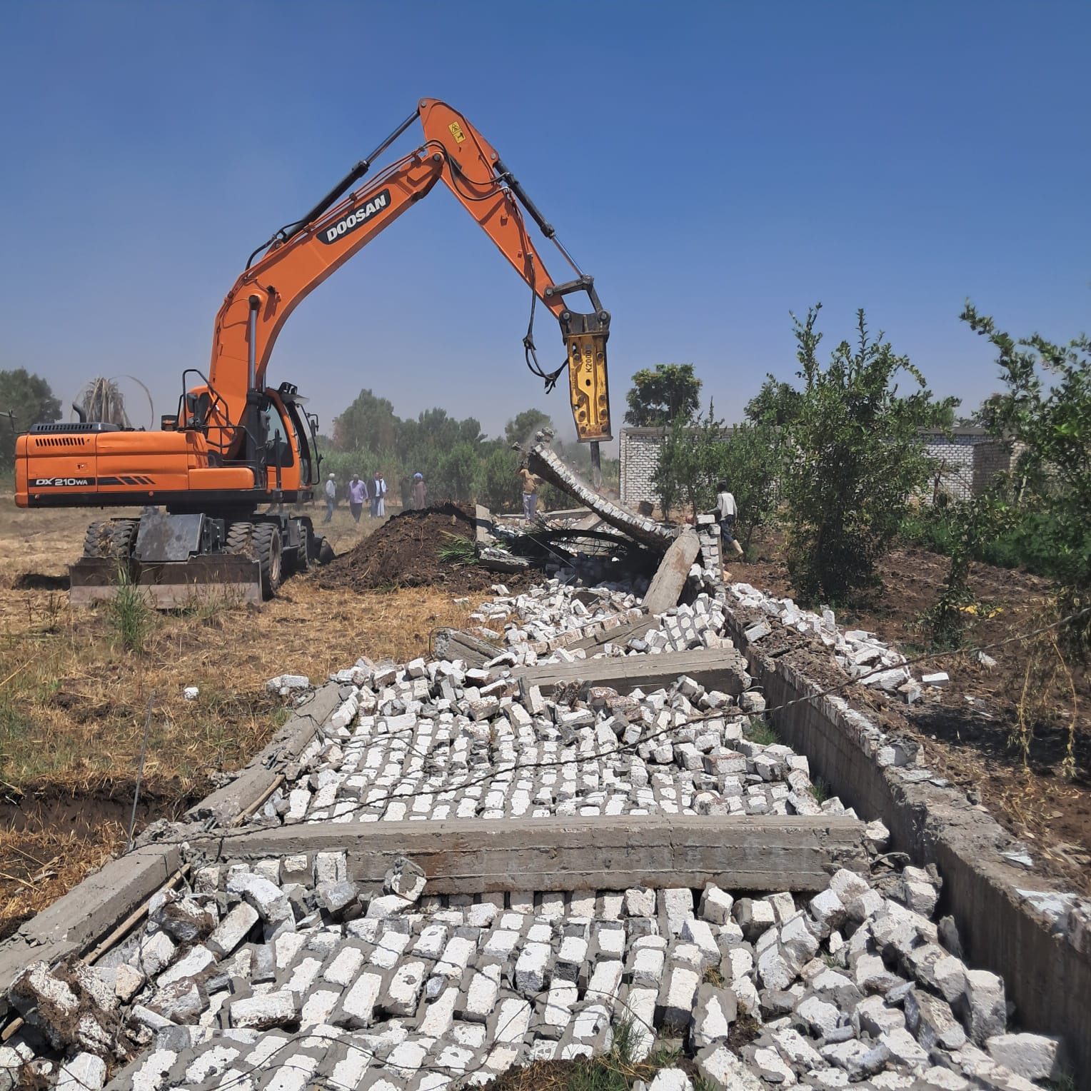 الأقصر تنفذ 29 حالة تعدى على أراضى زراعية وبناء مخالف بالمدن