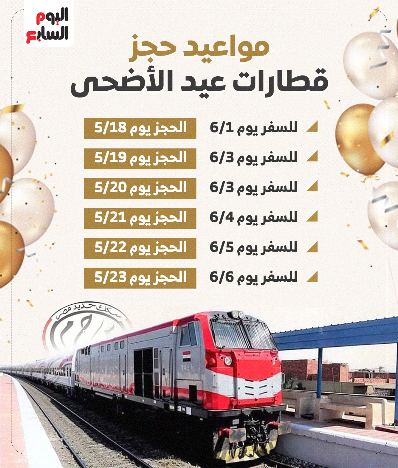 مواعيد حجز قطارات عيد الأضحى 2025 مواعيد حجز قطارات عيد الأضحى 2025