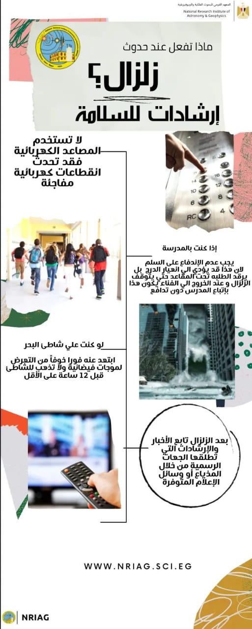 إرشادات السلامة وقت وقوع الزلازل إرشادات السلامة وقت وقوع الزلازل