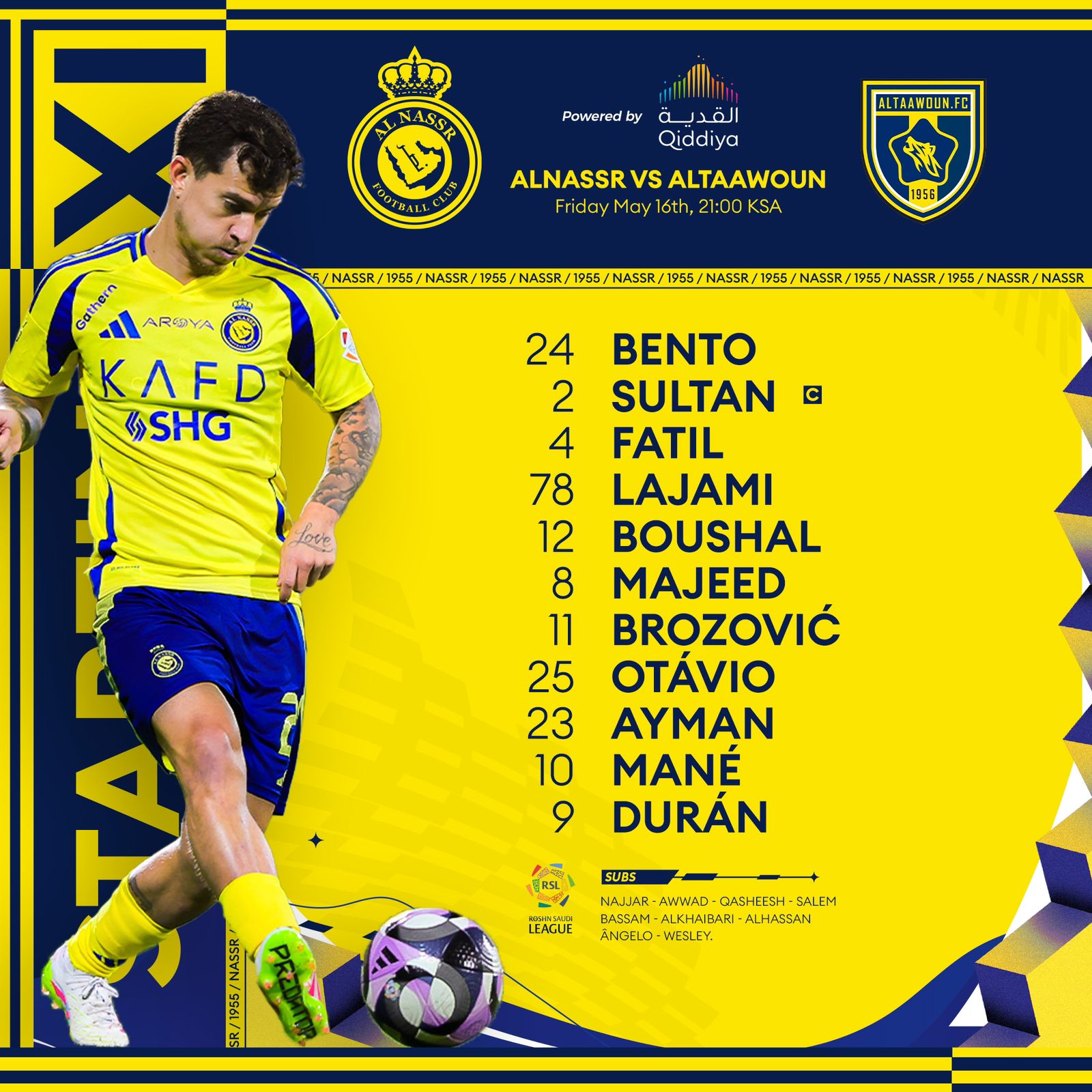 تشكيل النصر السعودي