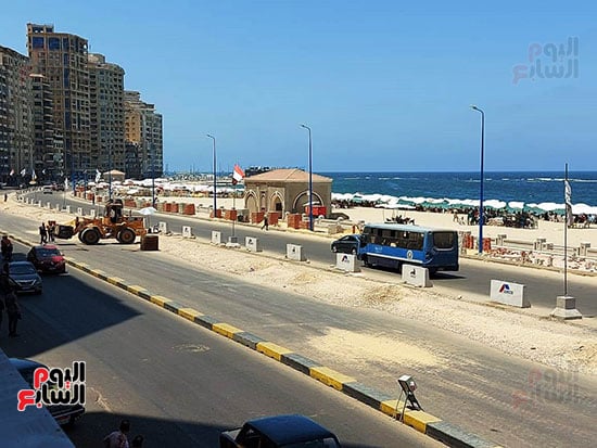 شاطئ-المندرة-العام-مع-توسعة-الكورنيش شاطئ-المندرة-العام-مع-توسعة-الكورنيش