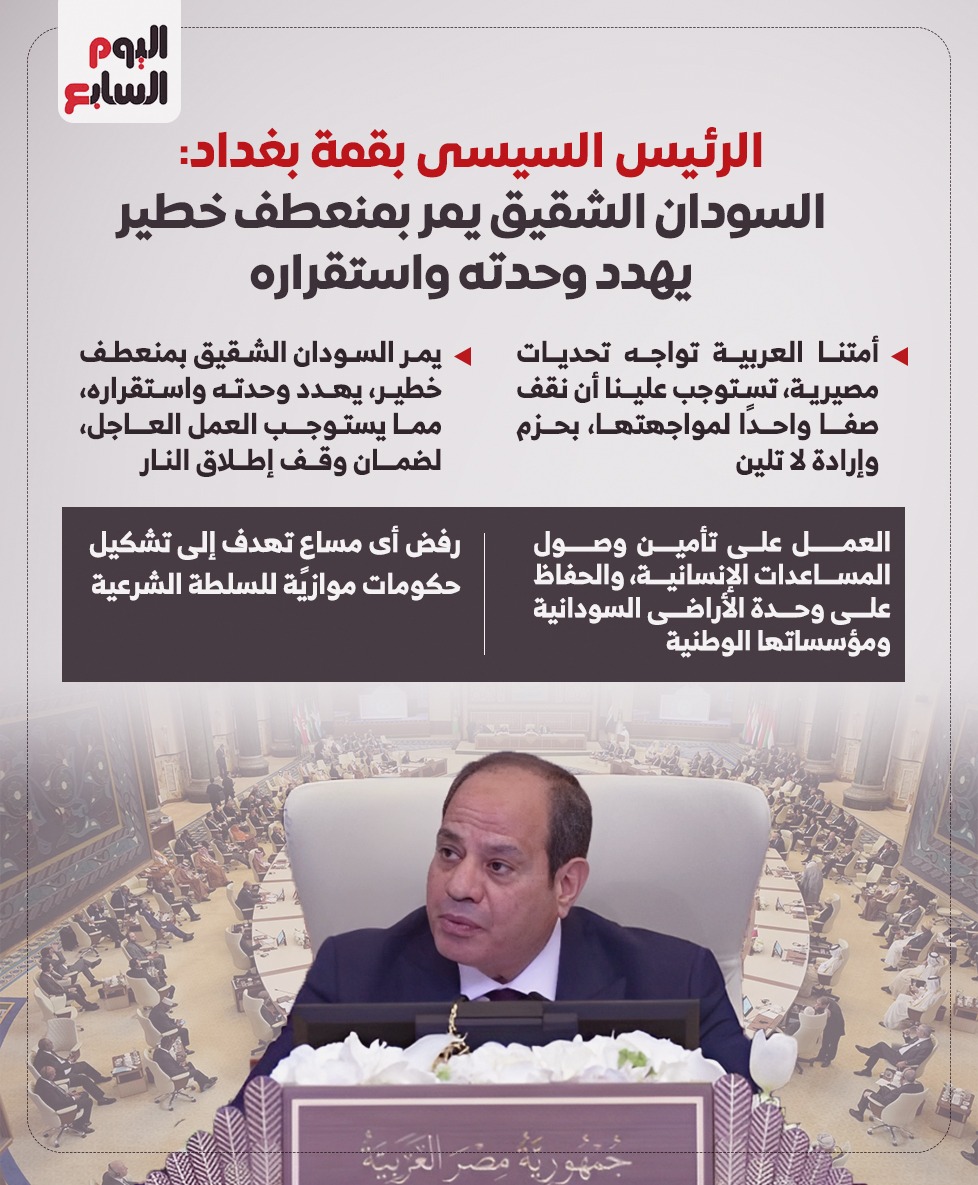كلمة الرئيس السيسى عن دولة السودان