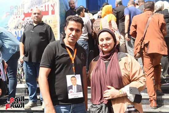 الزملاء سحر طلعت وأسامة طلعت