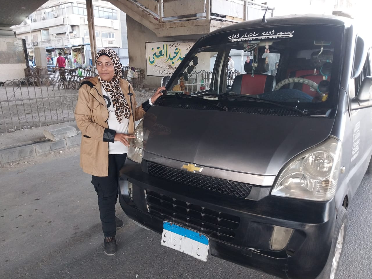 سائقة الميكروباص في دمياط