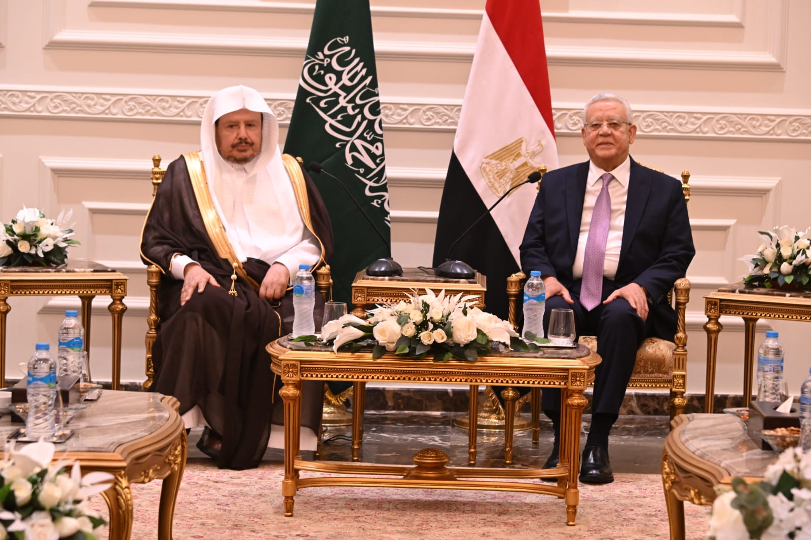 رئيس مجلس النواب يستقبل رئيس مجلس الشورى السعودى بالعاصمة الإدارية الجديدة