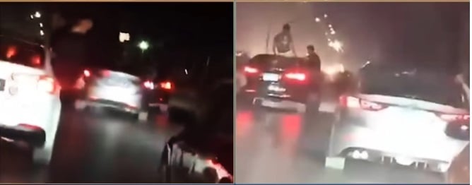 لمتهمون بالاستعراض بسيارات في زفة (4)